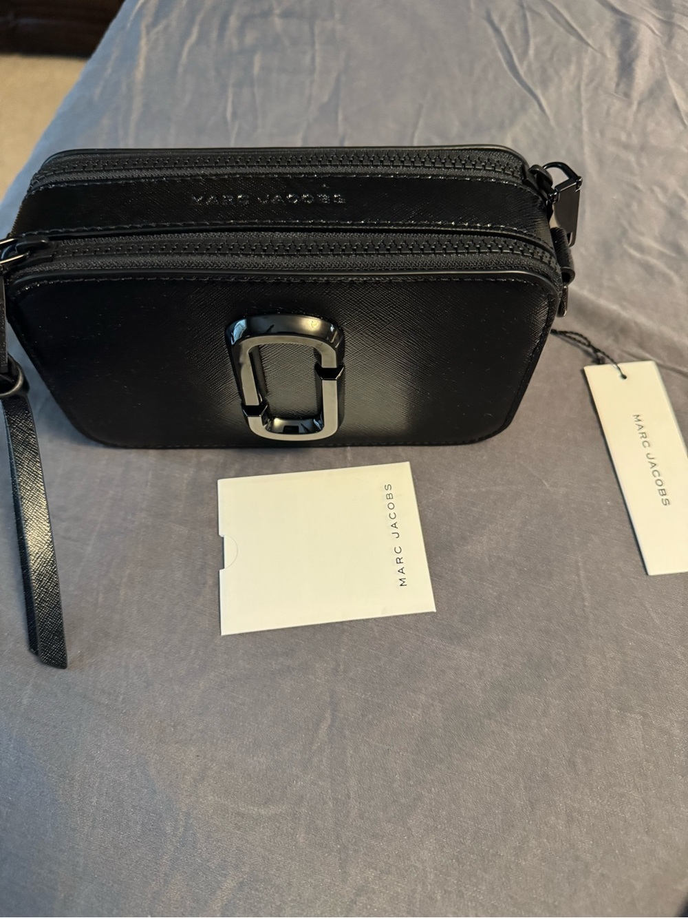 Marc Jacobs Black Snapshot Double-Zip Camera Crossbody